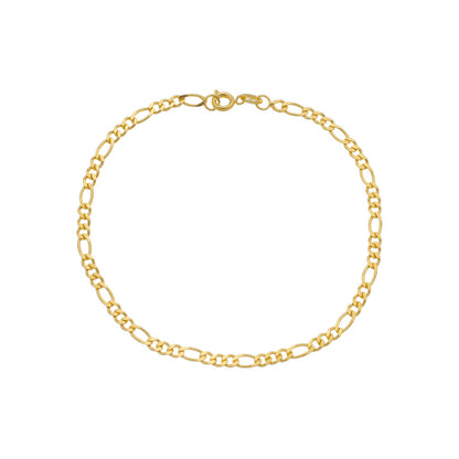 Pulseira Dourada Masculina Elo 3 por 1 – 4mm