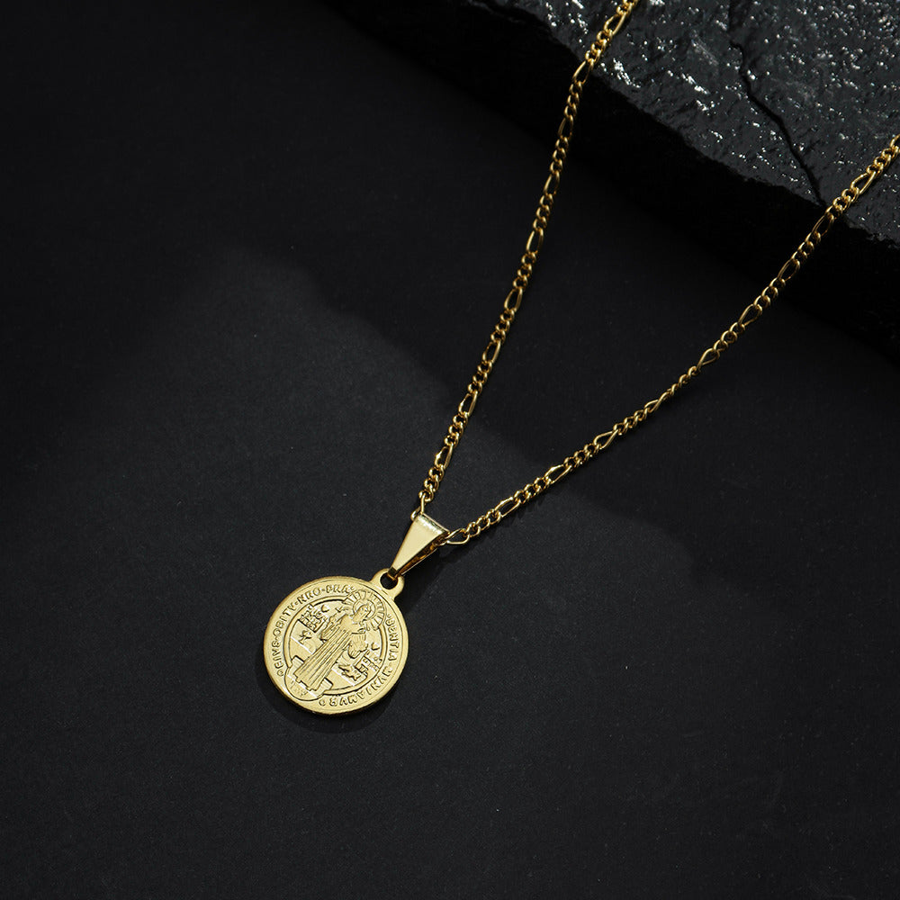 pingente dourado medalha de são jorge - galeria