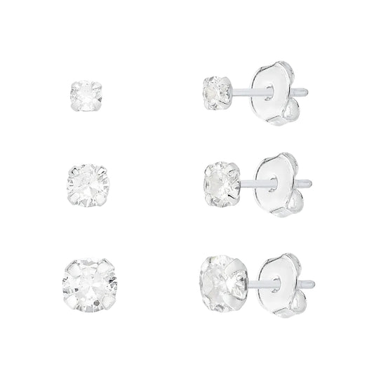 Trio de Ponto de Luz Redondo em Prata 925