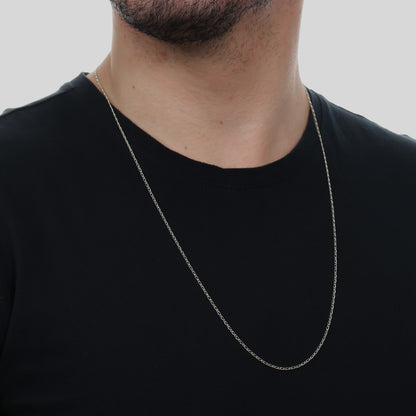 Corrente Prateada Masculina Elo 1 por 1 - Galeria