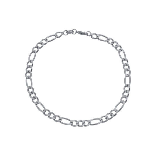 Pulseira Prateada Masculina Elo 3 por 1 – 5mm